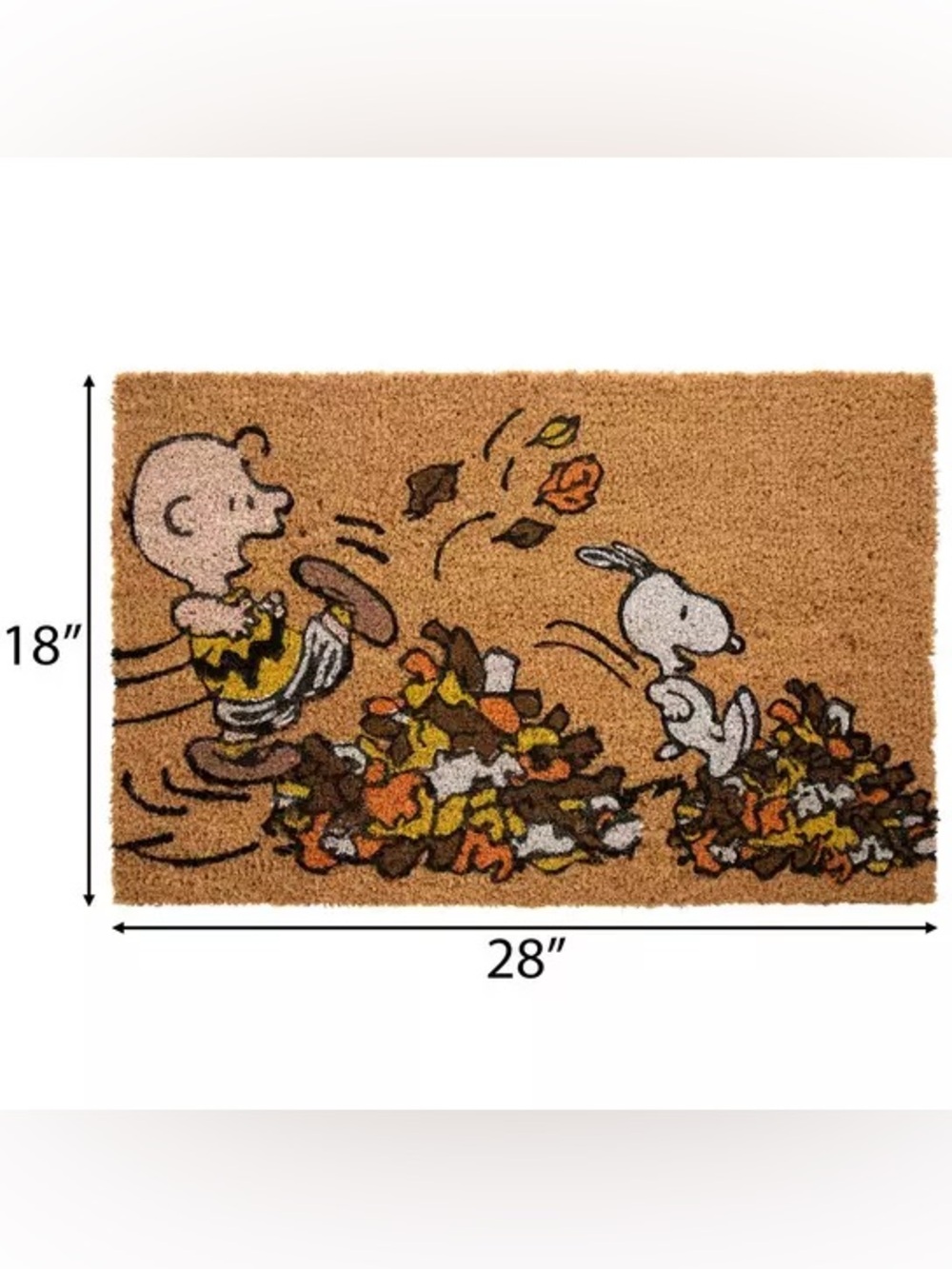 Peanuts Leaf Pile Coir Doormat - Picture 2 of 3
